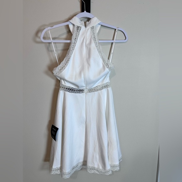 LuLus white lace skater dress New xs extra small black - Picture 5 of 5